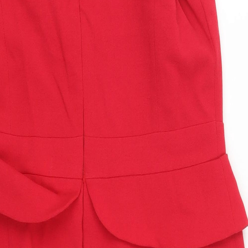 Papaya Womens Red Pencil Dress Size 14