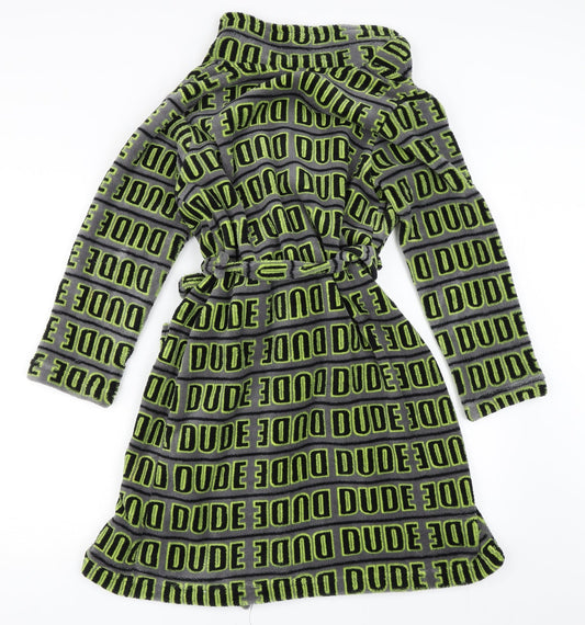Tilt Boys Green Solid Robe Size 10 Years - dude