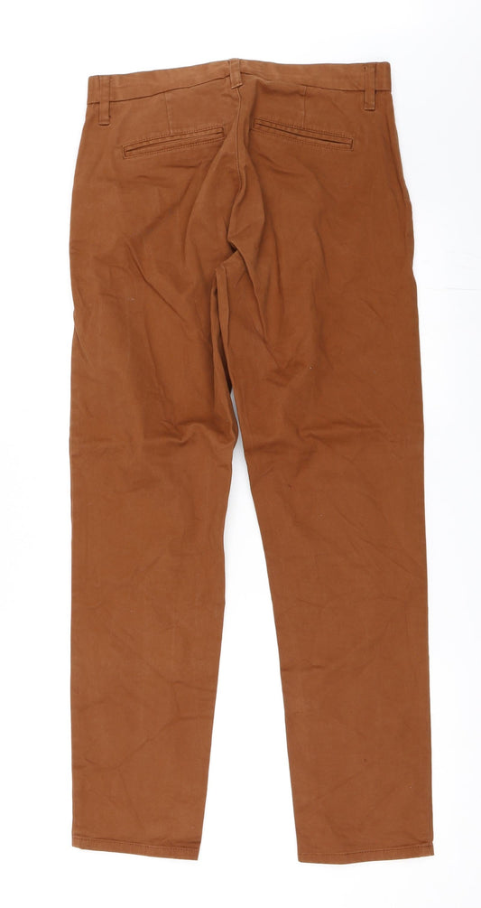 NEXT Womens Brown Chino Trousers Size 30 in L30 in