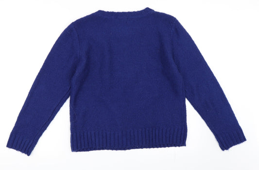 M&Co Womens Blue Pullover Jumper Size M
