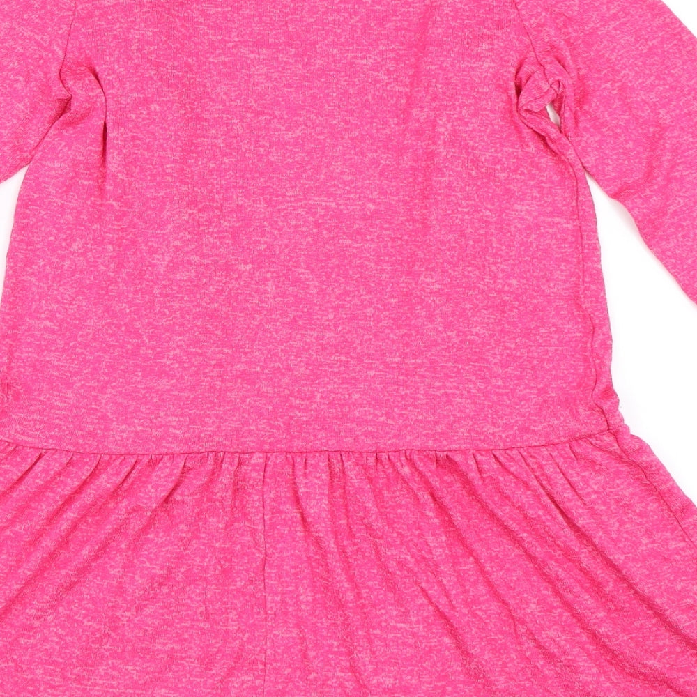 Brand and care label for Expressions women’s pink tunic jumper, size UK 12