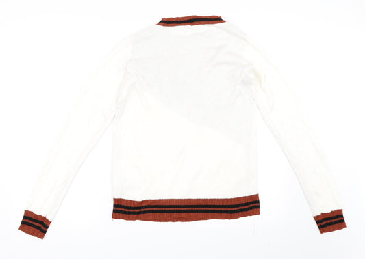 NEXT Womens White Pullover Jumper Size 10