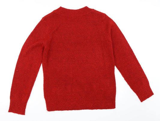 M&Co Womens Red Pullover Jumper Size XL