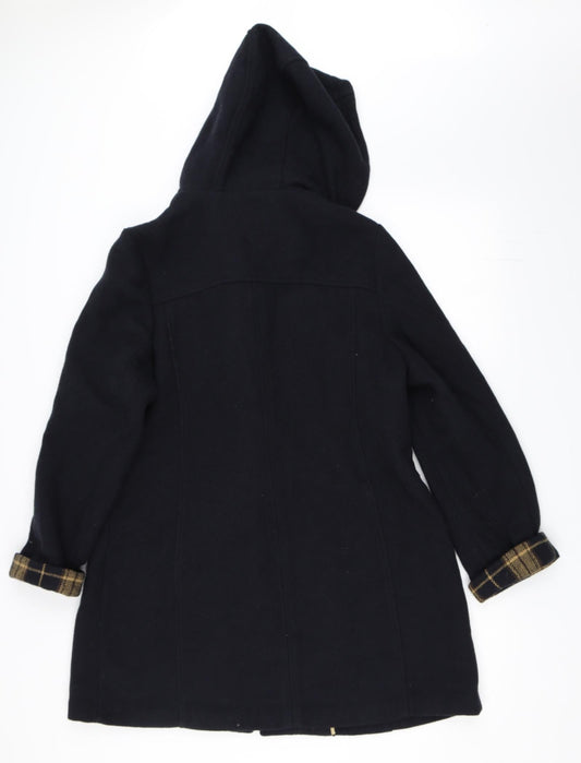 George Womens Black Overcoat Coat Size 10