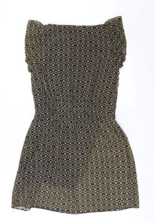 MELA LOVE LONDON Womens Blue Geometric Shift Size 12