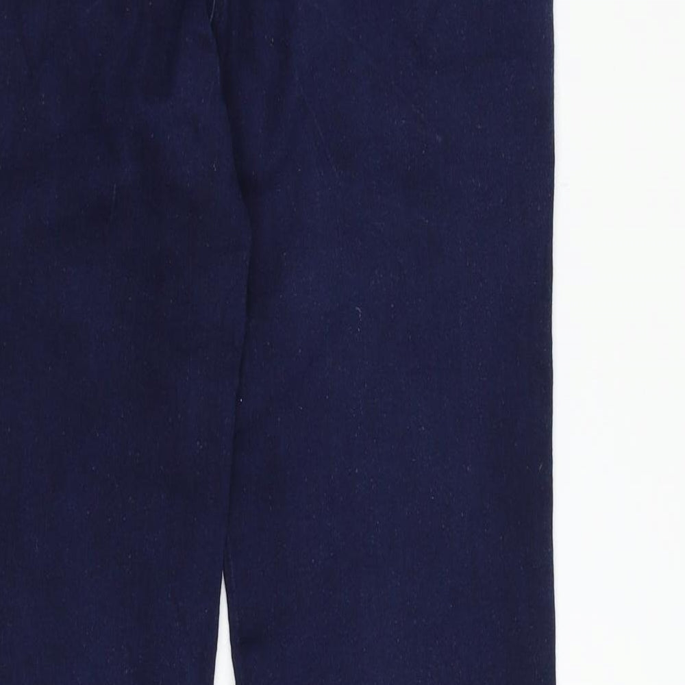 Brand and care label for Soon women’s blue denim straight jeans, size UK 12, 29-inch leg