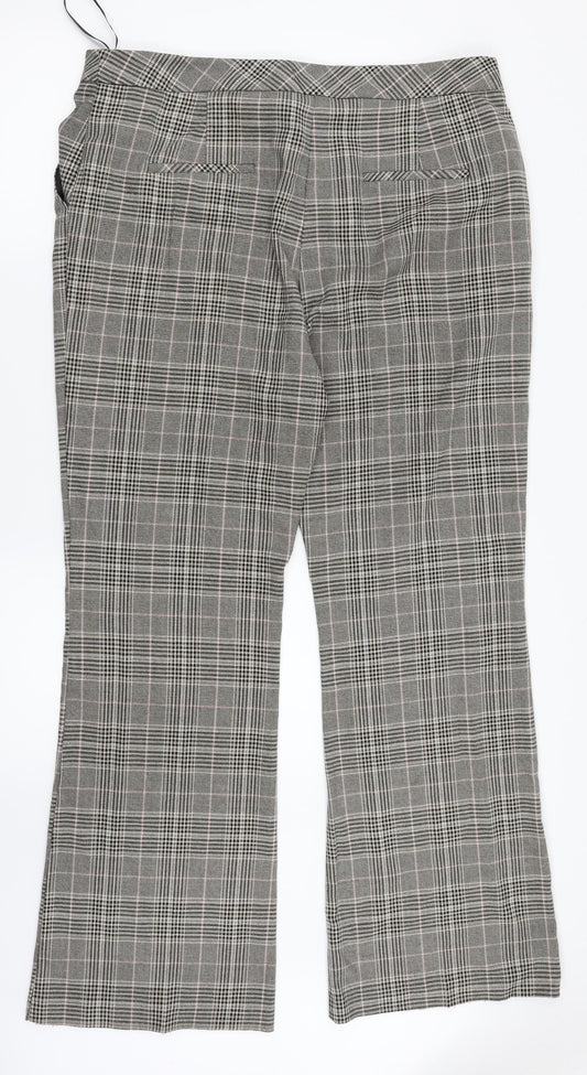 Dorothy Perkins Womens Multicoloured Check Dress Pants Trousers Size 16 L29 in
