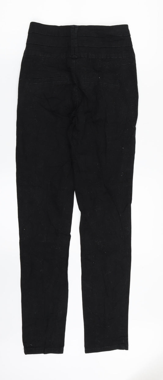 Pieces Womens Black Denim Straight Jeans Size S L29 in
