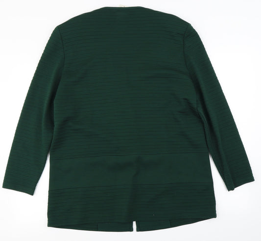 FRANK WALDER Womens Grey Cardigan Jumper Size 14
