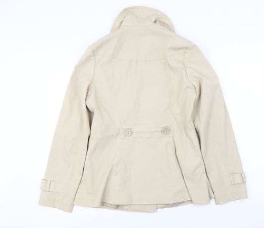 George Womens Beige Jacket Coat Size 12