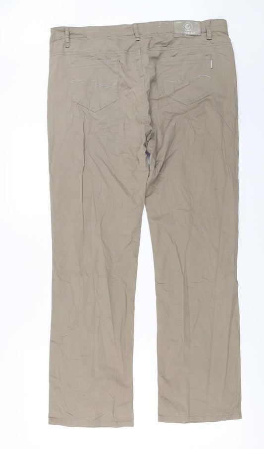 Sunbird Womens Beige Trousers Size 38 in L28 in