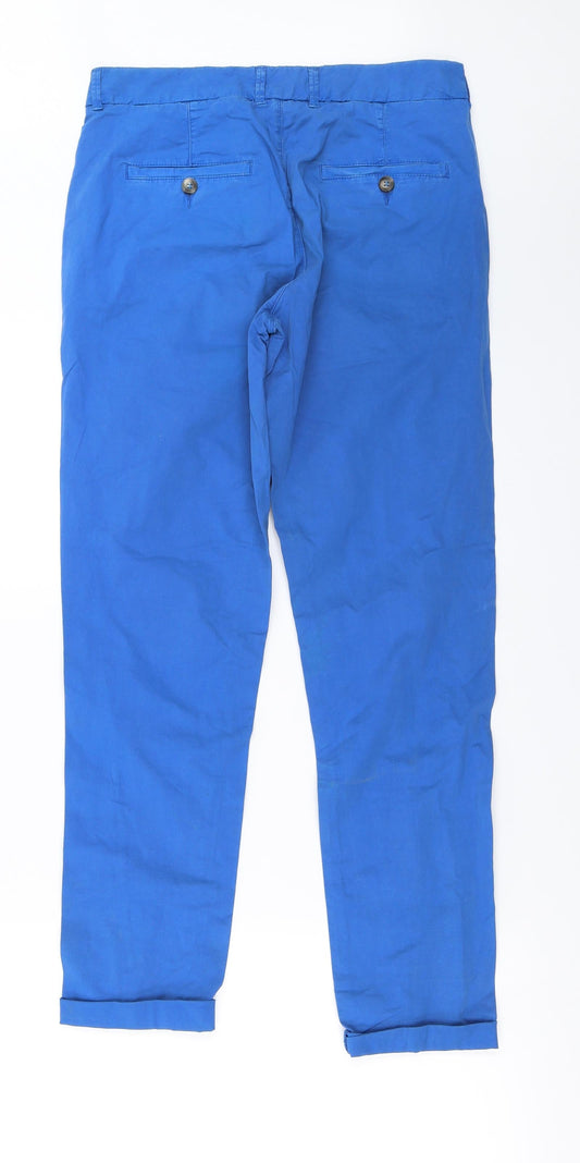 Topshop Womens Blue Trousers Size 10 L25 in