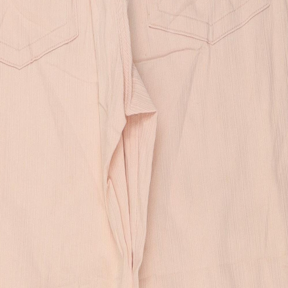 Papaya Womens Pink Cropped Trousers Size 12 L21 in
