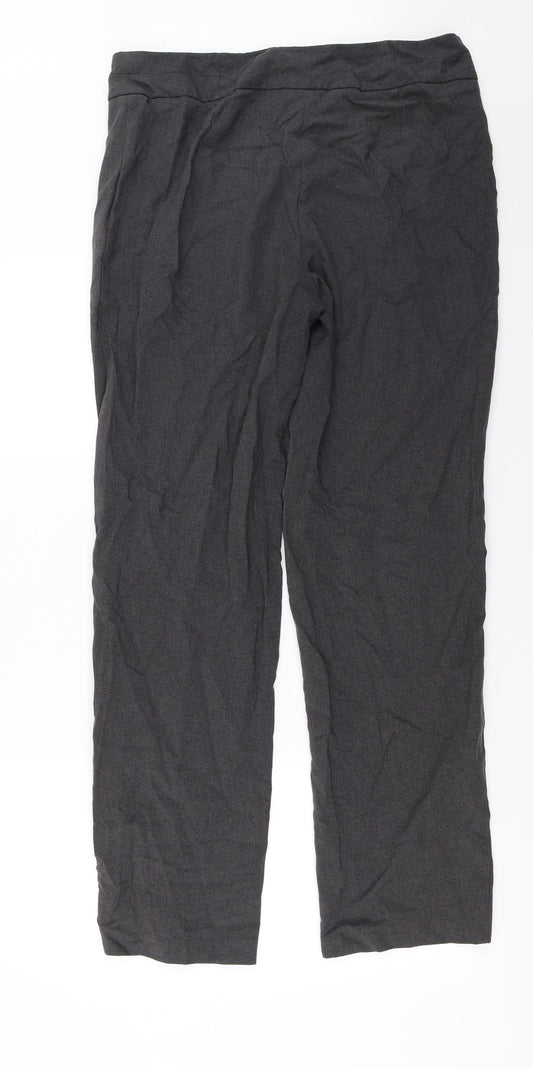 Marks and Spencer Womens Grey Trousers Size 14 L28 in