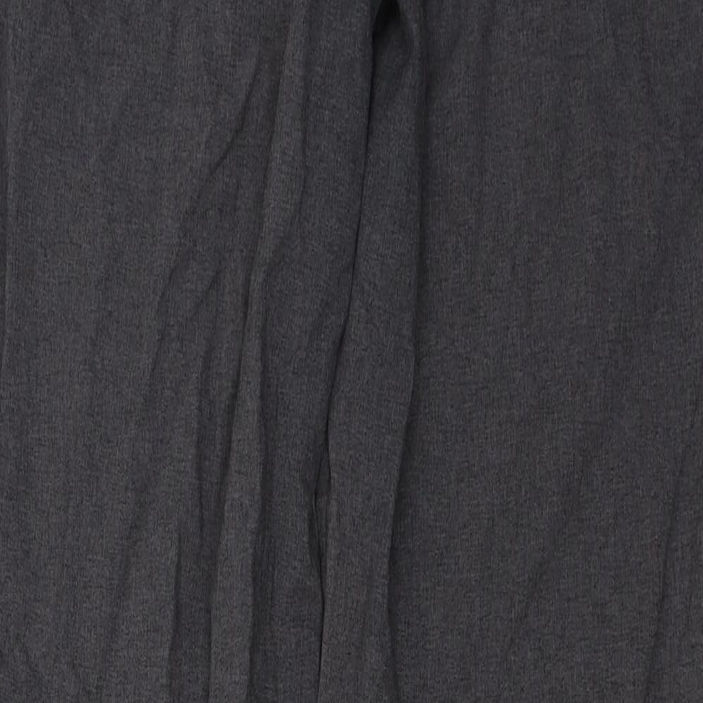 Brand and care label for Marks & Spencer women’s grey trousers, size UK 14, 28-inch leg