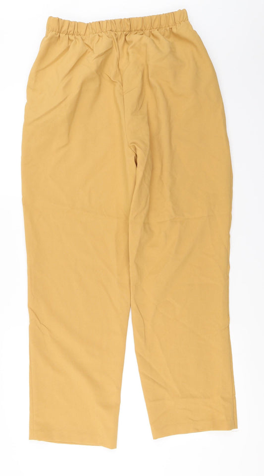 kaland Womens Yellow Trousers Size 14 L25 in