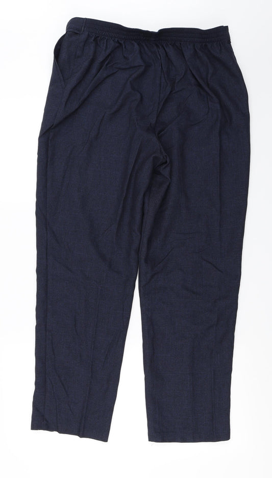 Marks and Spencer Womens Blue Trousers Size 16 L26 in