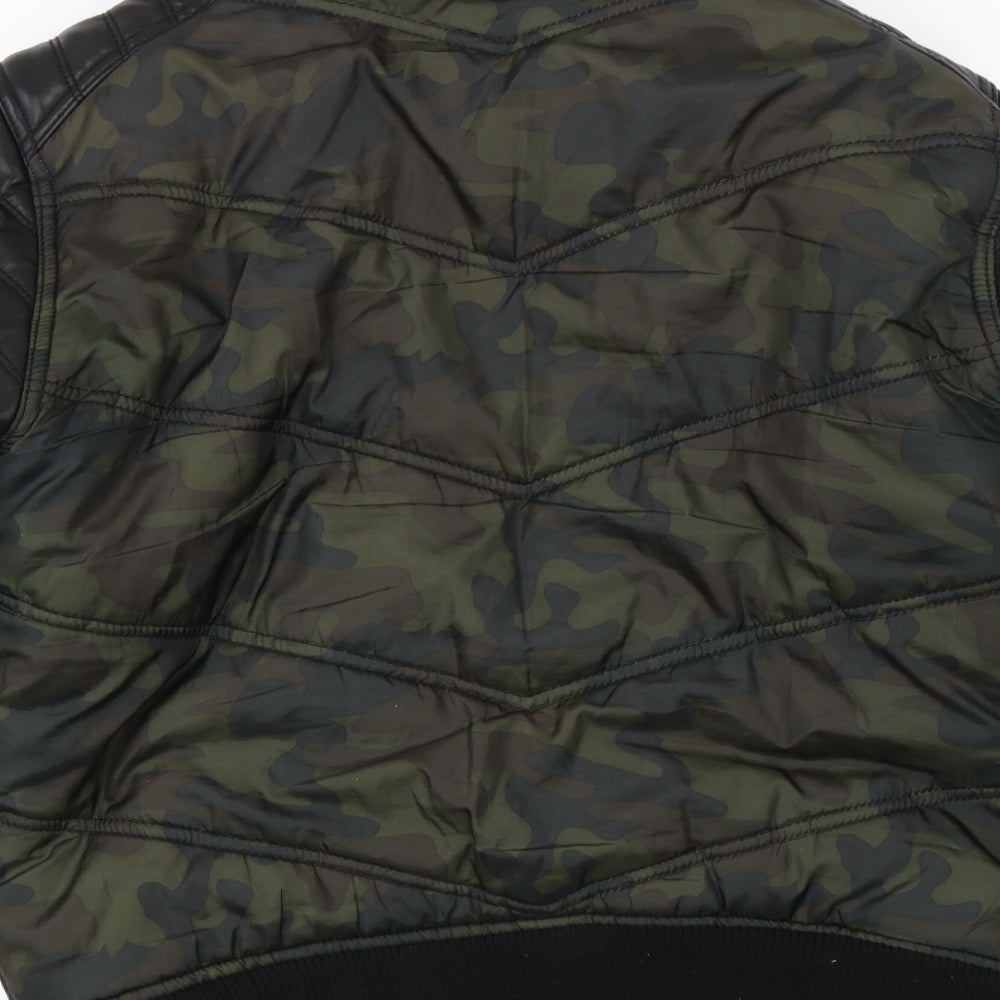 Condemned Nation Womens Green Camouflage Jacket Coat Size S