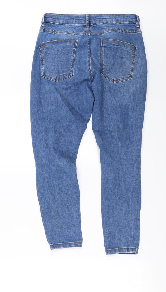Dorothy Perkins Womens Blue Straight Jeans Size 10 L22 in