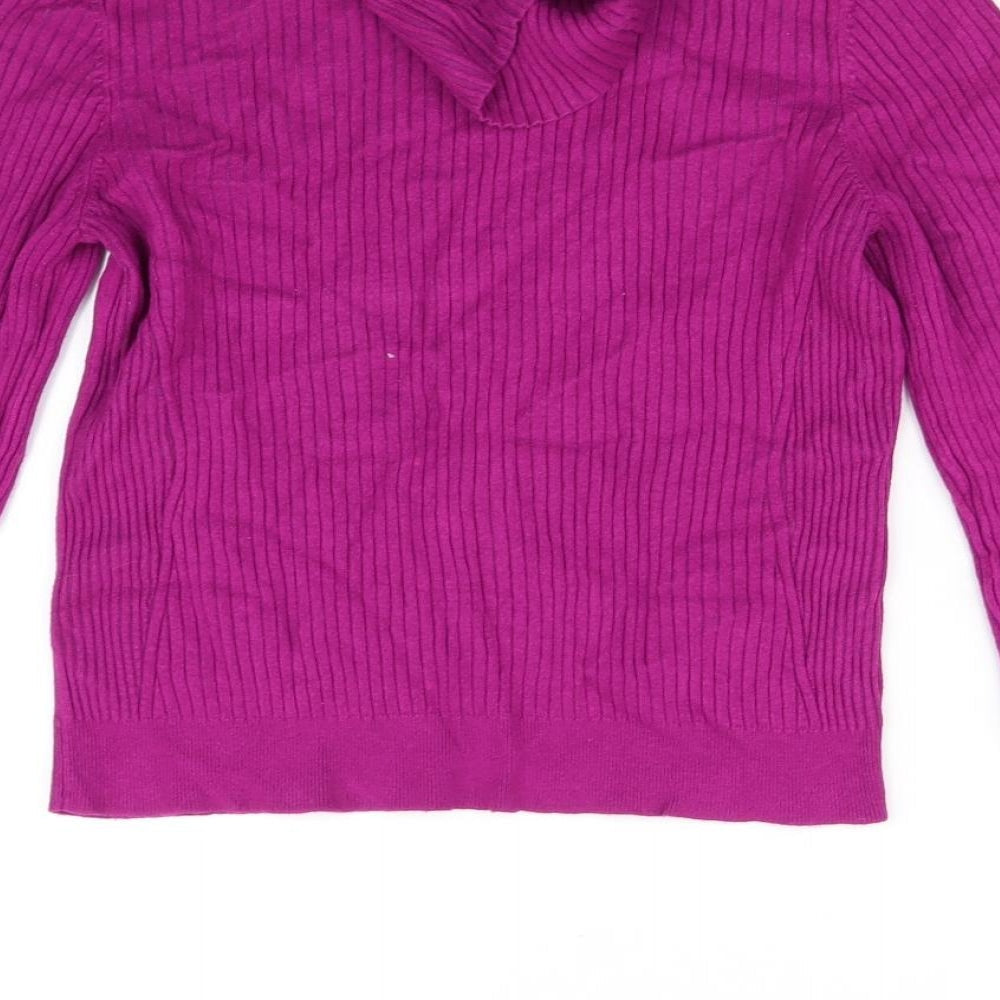 Precis Womens Purple Pullover Jumper Size L