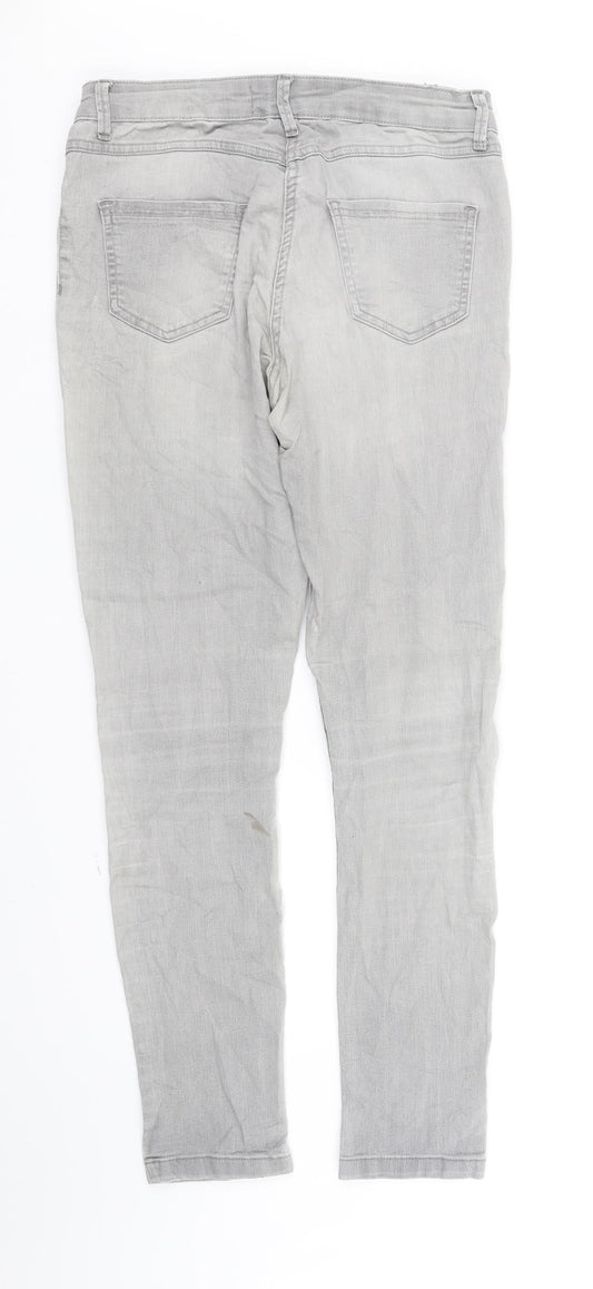 Preworn Womens Grey Straight Jeans Size 10 L31 in