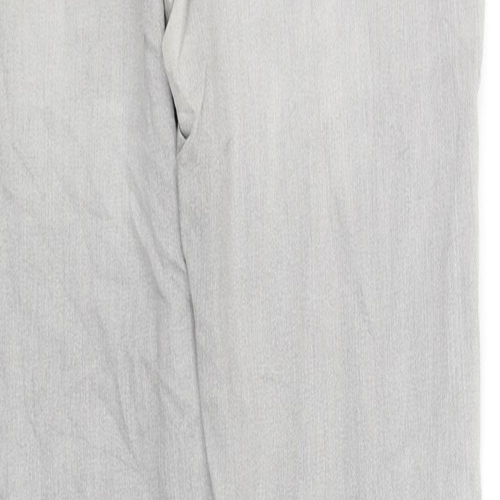 Brand and care label for women’s grey straight jeans, size UK 10, 31-inch leg