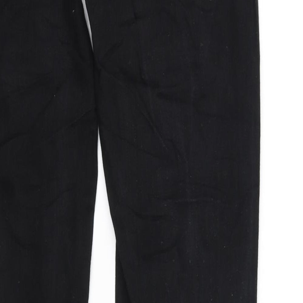 Kess Miss Womens Black Straight Jeans Size 38 L34 in - dimaonds on front