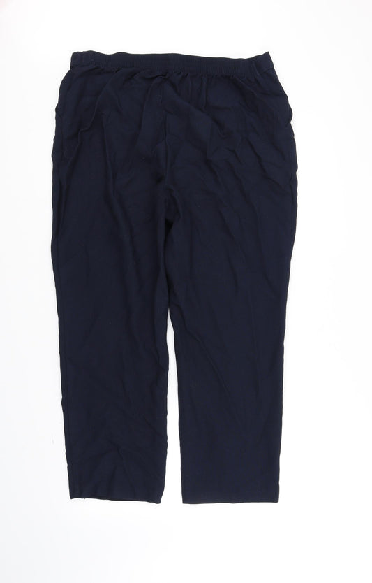 Marks and Spencer Womens Blue Trousers Size 16 L27 in