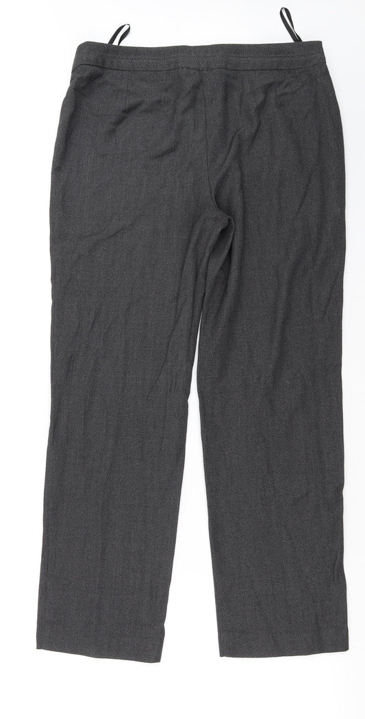 Marks and Spencer Womens Grey Trousers Size 12 L26 in