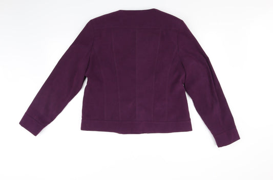 David Emanuel Womens Purple Jacket Size 14