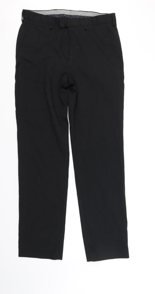 Marks and Spencer Womens Black Trousers Size M L32 in