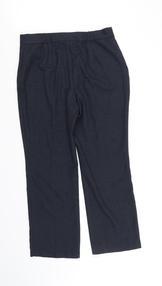 Marks and Spencer Womens Blue Trousers Size 12 L31 in