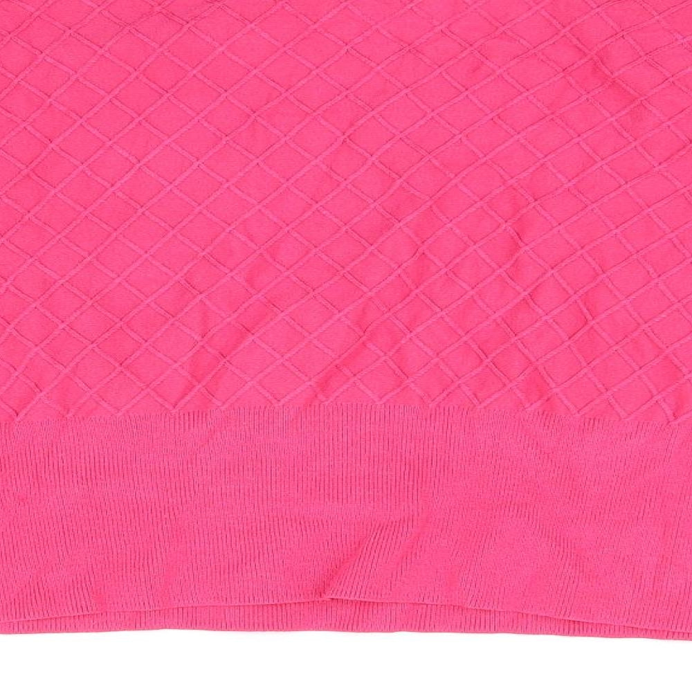 Marks and Spencer Womens Pink Pullover Jumper Size 14 - washable mark on arm