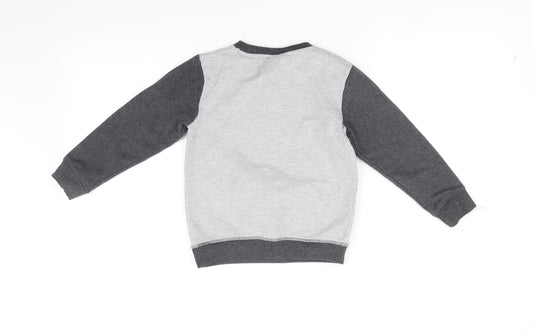 Nickelodeon Boys Grey Pullover Jumper Size 3-4 Years