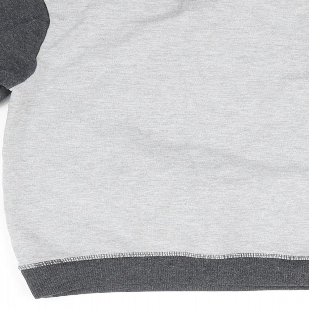 Brand and care label for Nickelodeon boys’ grey jumper, size 3-4, years