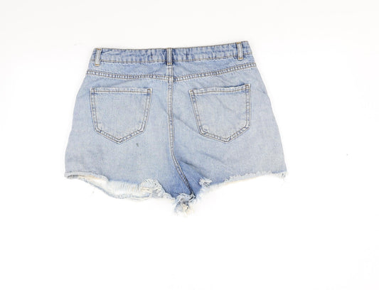 deniem & co Womens Blue Cut-Off Shorts Size 14