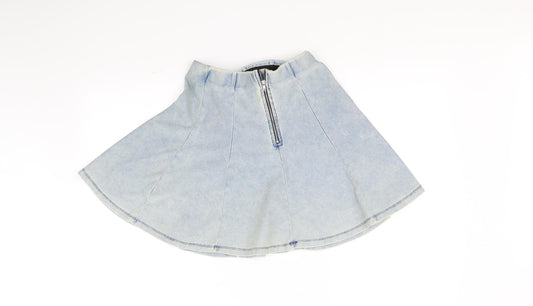 Topshop Womens Blue Flare Skirt Size 8
