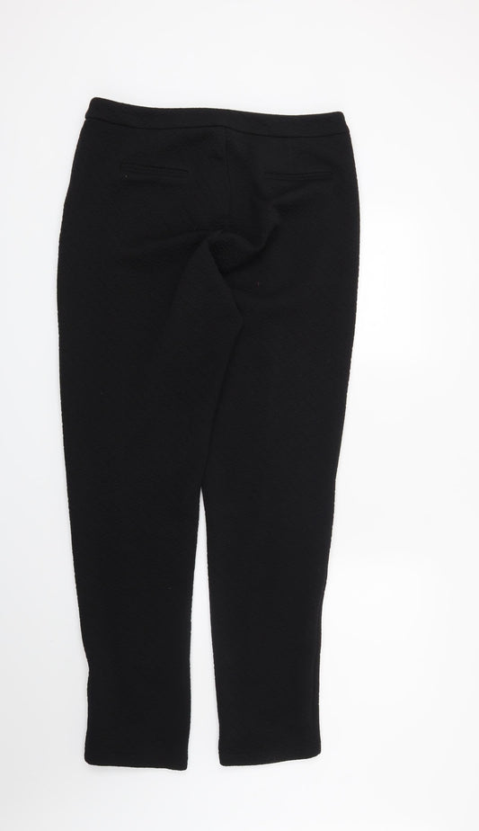 Select Womens Black Geometric Trousers Size 14 L31 in