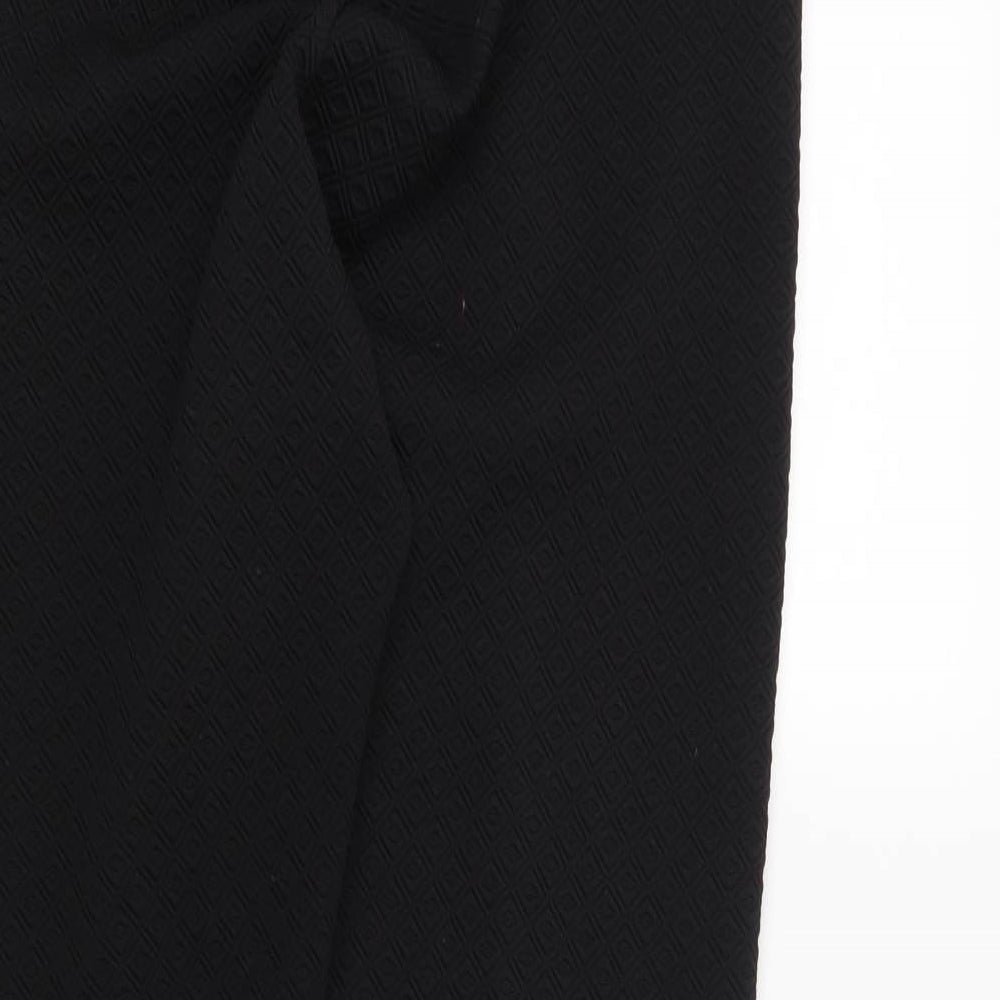 Select Womens Black Geometric Trousers Size 14 L31 in