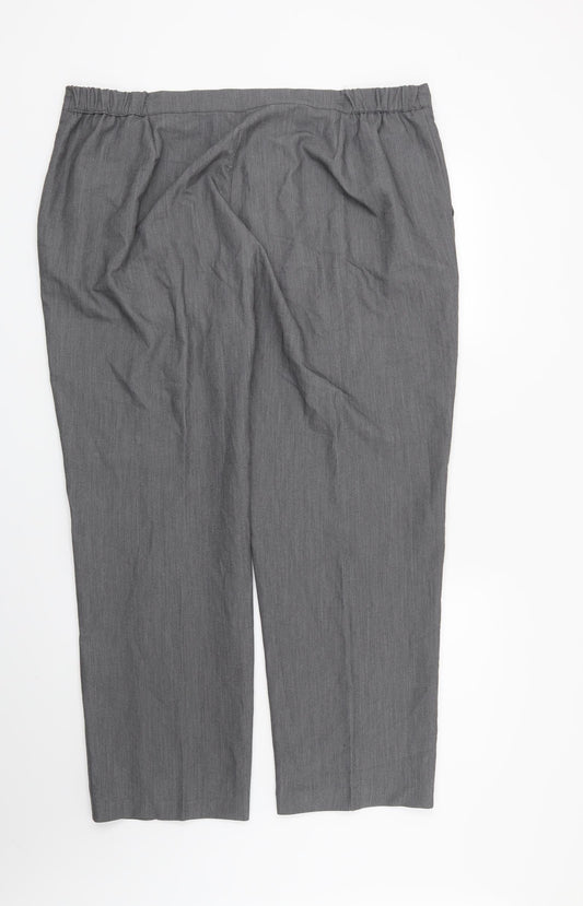 ALEXARA Womens Grey Trousers Size 20 L27 in