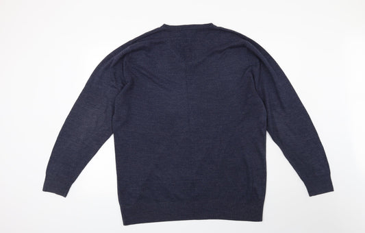 George Mens Blue Pullover Jumper Size XL