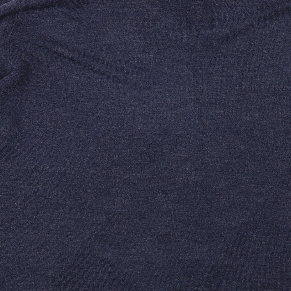 Brand and care label for George men’s blue jumper, size XL