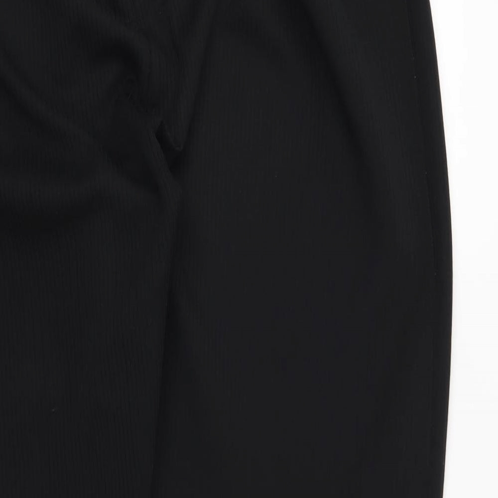 Preworn Womens Black Striped Trousers Size 24 L26 in