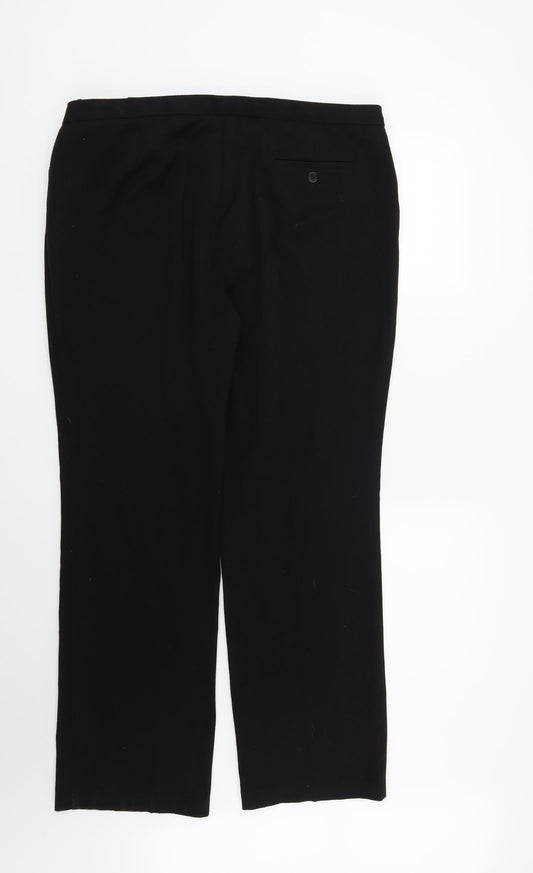 Marks and Spencer Womens Black Trousers Size 18 L31 in