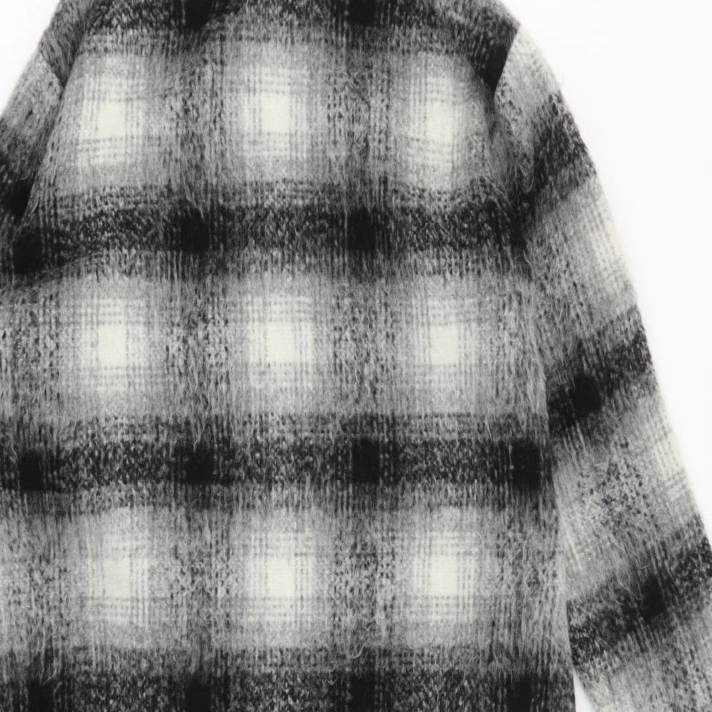 Brand and care label for Red Herring women’s grey check jacket, size UK 10
