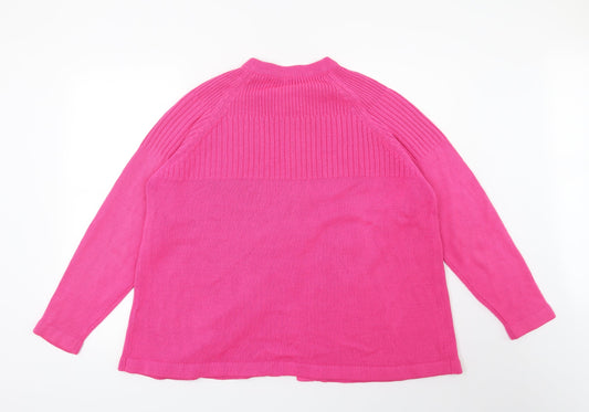 Preworn Womens Pink Cardigan Jumper Size 20