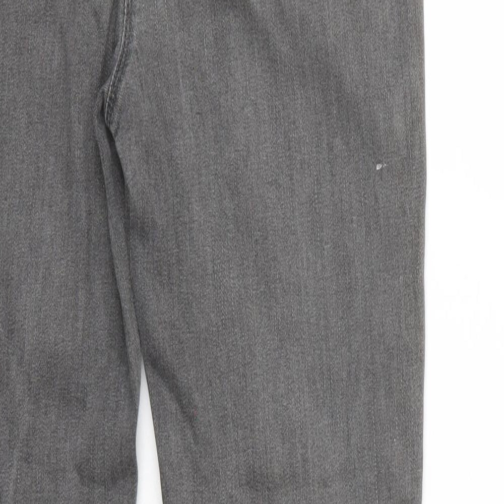 Preworn Womens Grey Straight Jeans Size 39 in L31 in