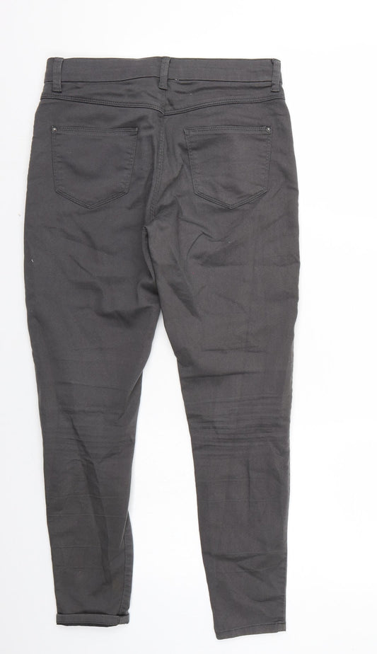 Marks and Spencer Womens Grey Straight Jeans Size 10 L25 in