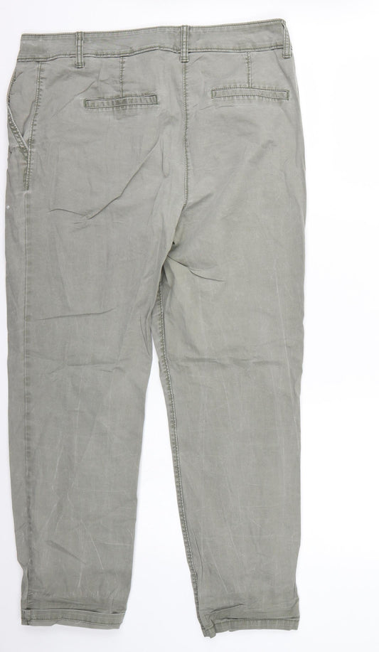 NEXT Womens Green Trousers Size 14 L28 in