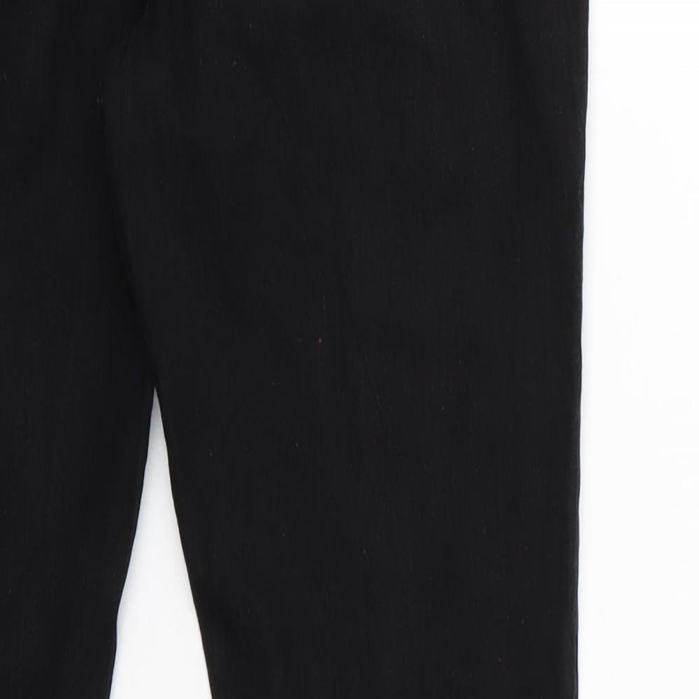 Brand and care label for Denim & Co. women’s black skinny jeans, size UK 10, 29-inch leg